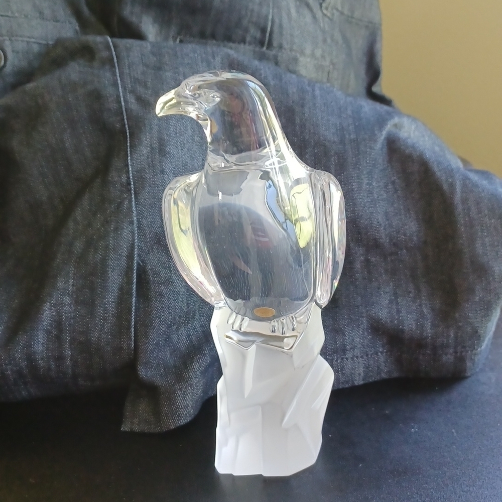 Vintage Bleikristall German Crystal Eagle, approximately 7” tall
